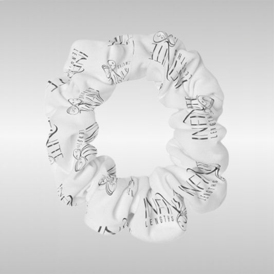 White Infinite Lengths Scrunchie