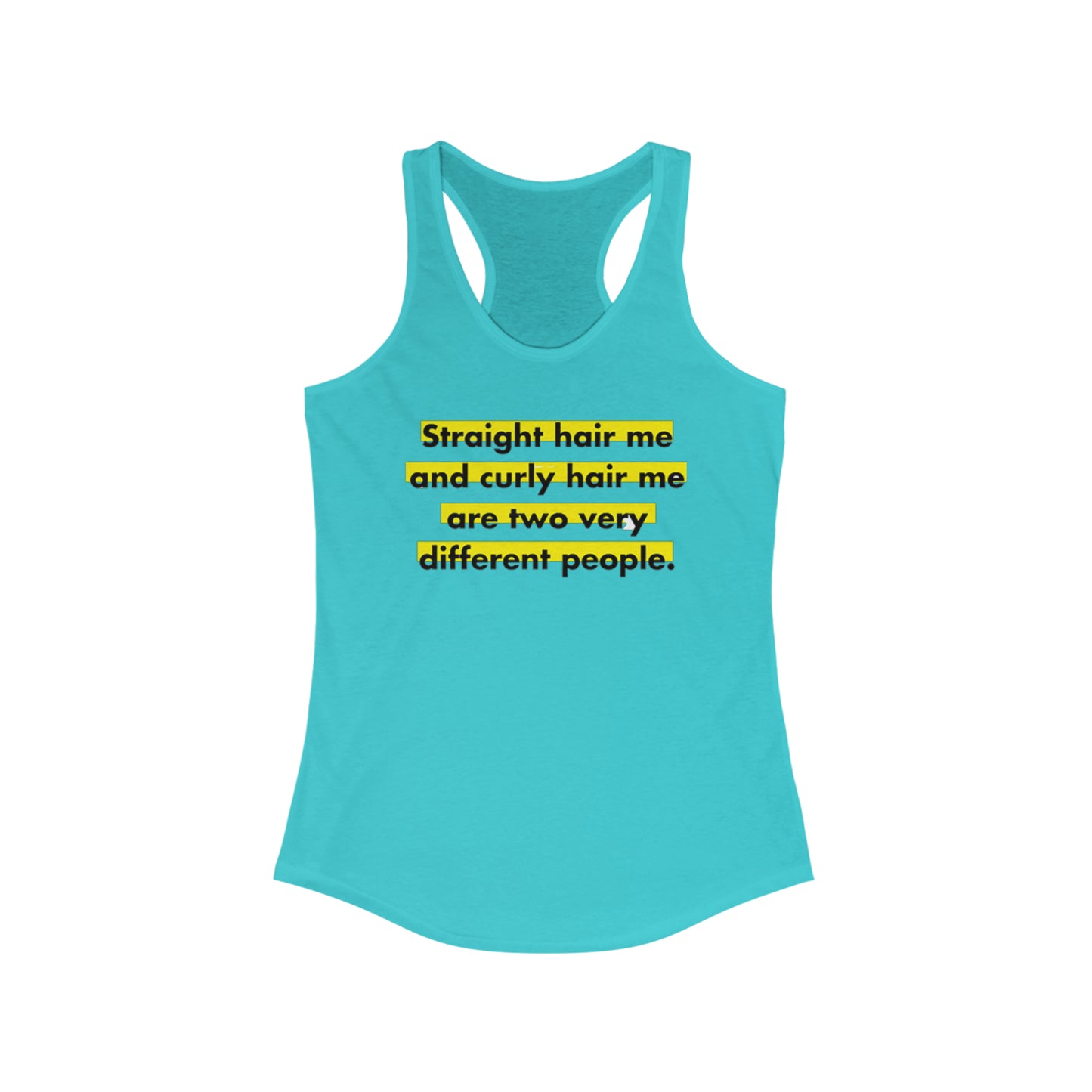 Straight & Curly Me - Racerback Tank