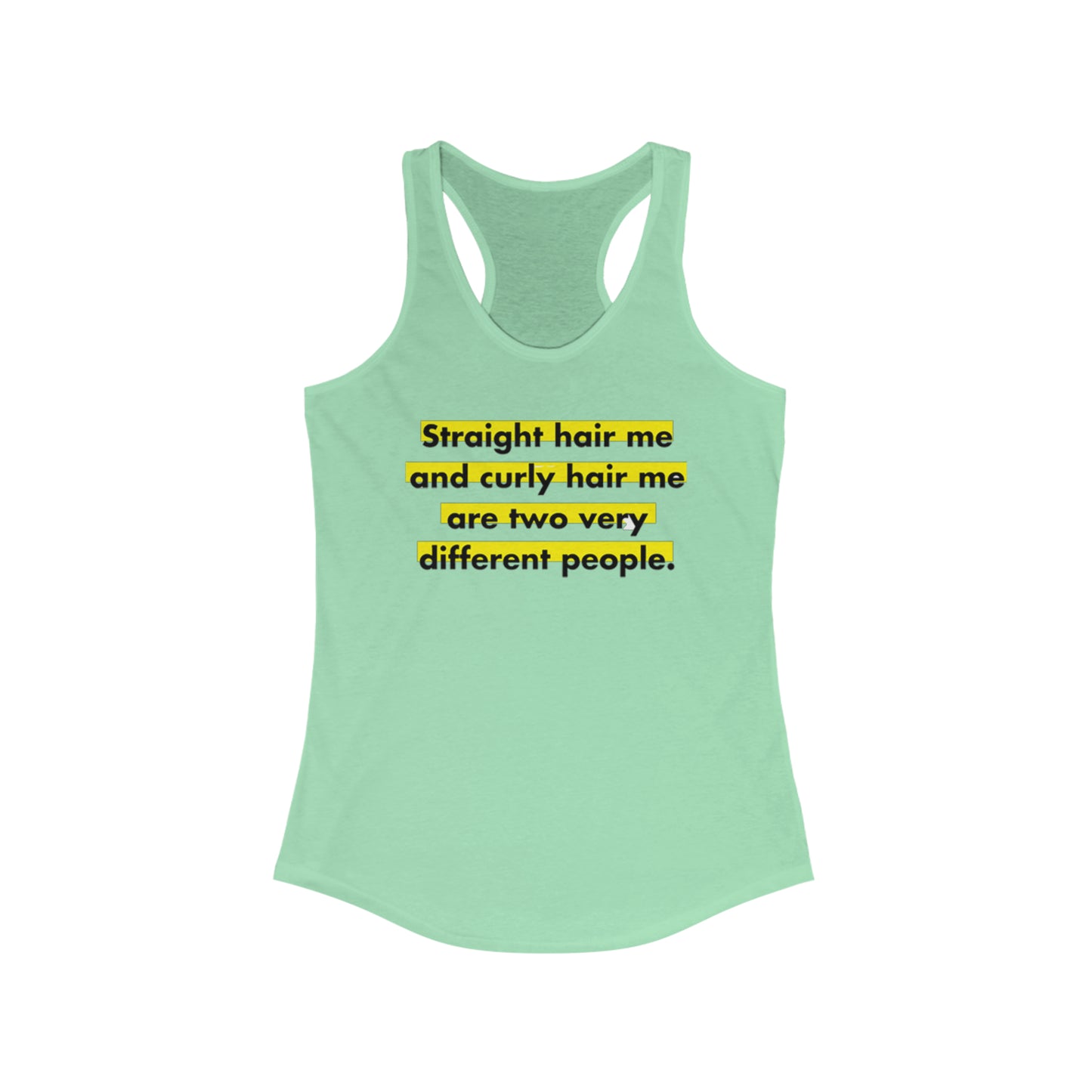 Straight & Curly Me - Racerback Tank