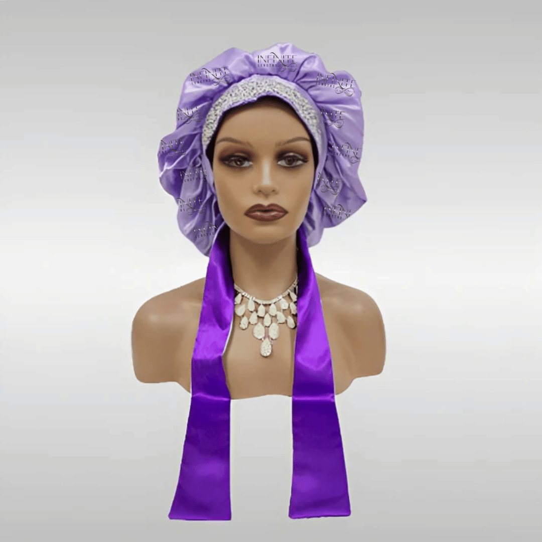 Bejeweled Silk Bonnets