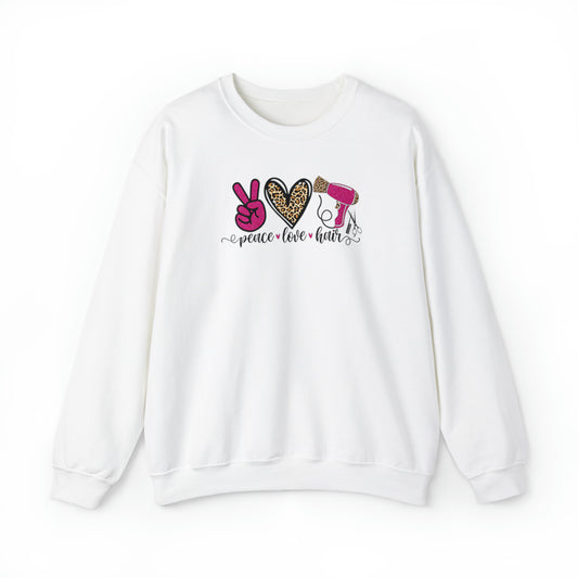 Peace Love Hair Crewneck Sweatshirt