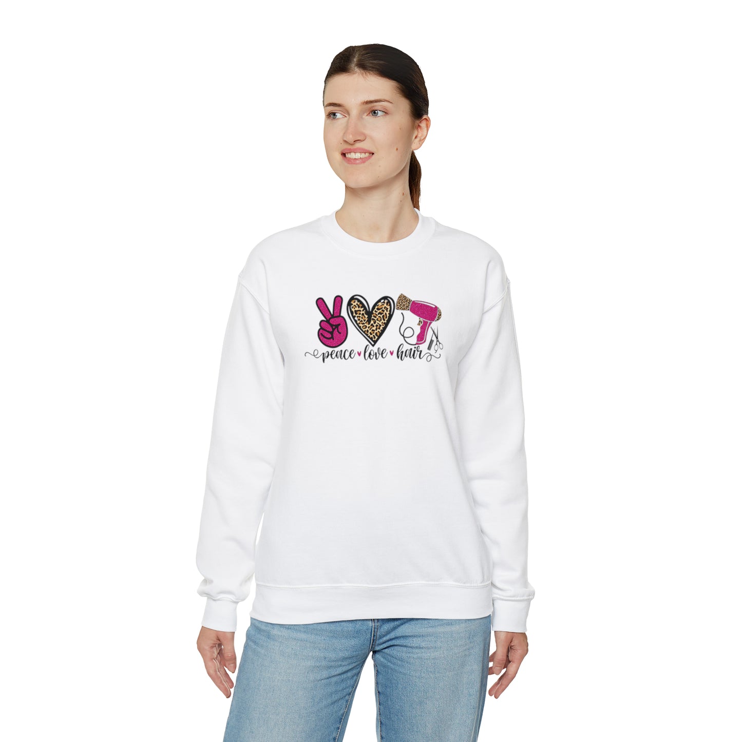 Peace Love Hair Crewneck Sweatshirt