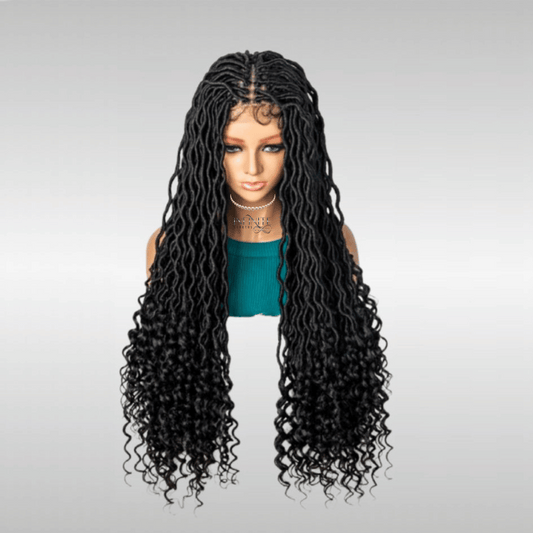 38" Lace Braid Wig with Loose Tails