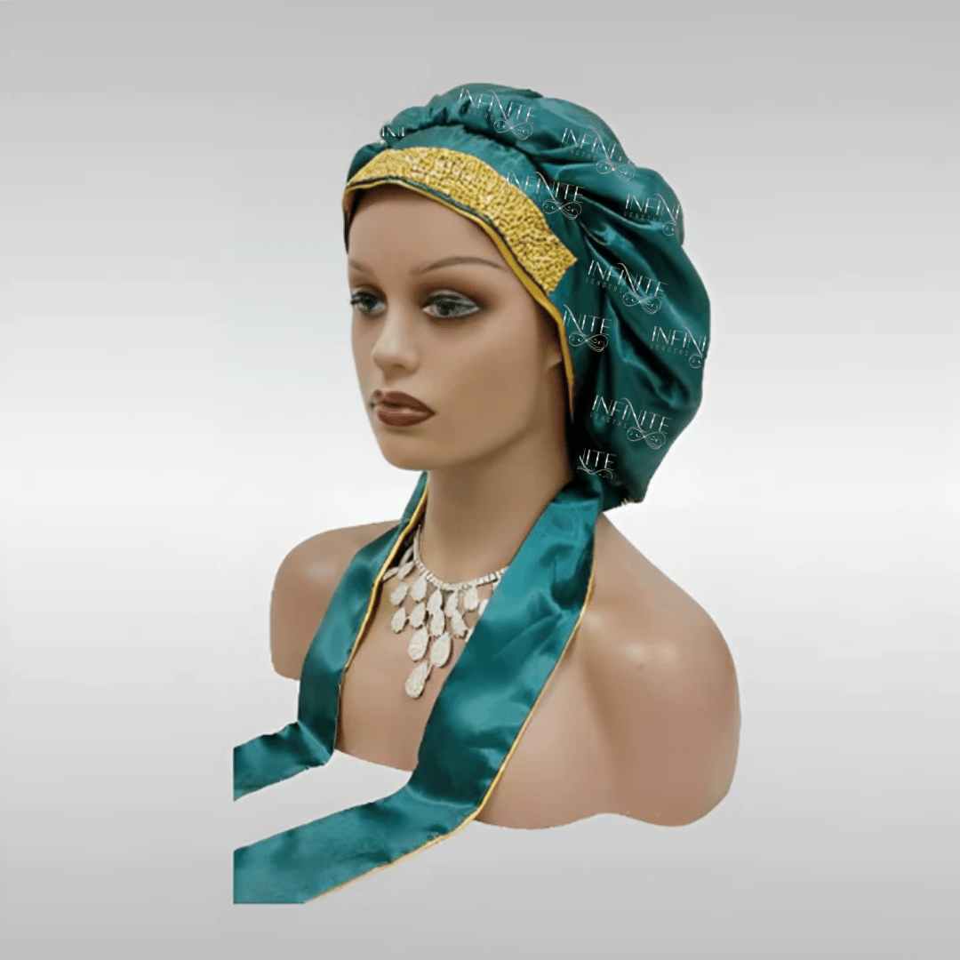 Bejeweled Silk Bonnets