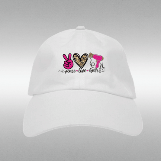 "Peace - Love - Hair" Soft-Baseball Cap