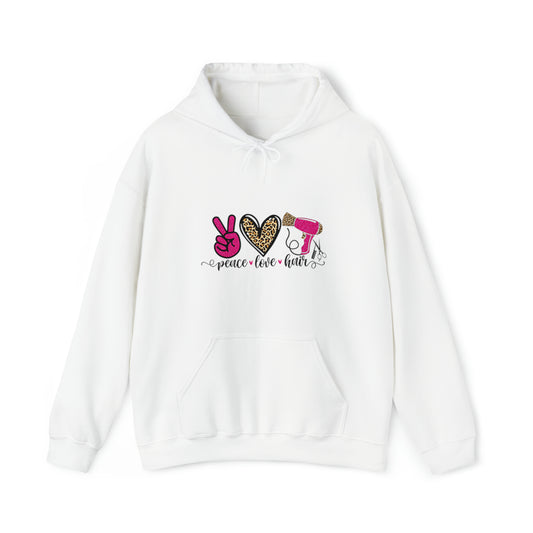 Peace Love Hair Unisex Hoodie