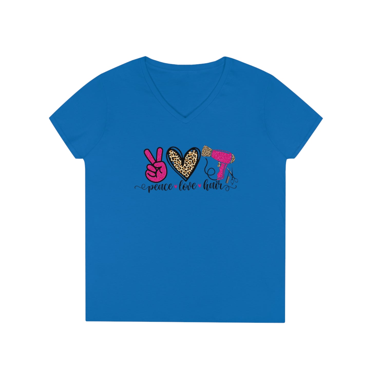 Peace Love Hair V-Neck T-Shirt