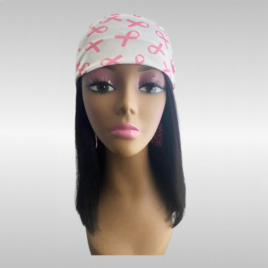 Breast Cancer Awareness White Headband