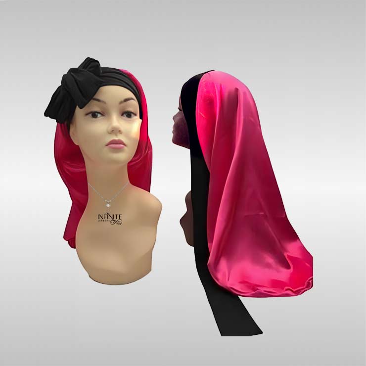 Adjustable Long Bonnet with Tie Band